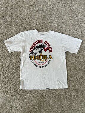 Vintage Crazy Shirt Hawaii Vulture Gulch Tequila Double Sided T-Shirt Funny Sz M